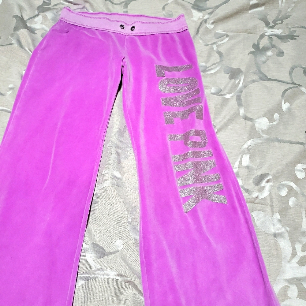 🎀 Victoria secret pink orchid velour pants